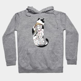 Geisha Cat Tattoo Hoodie